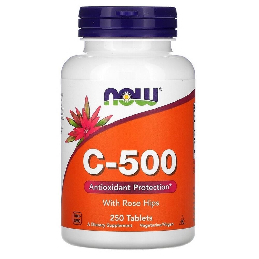 Now Vitamina C 500 Rose Hips 100 Comp