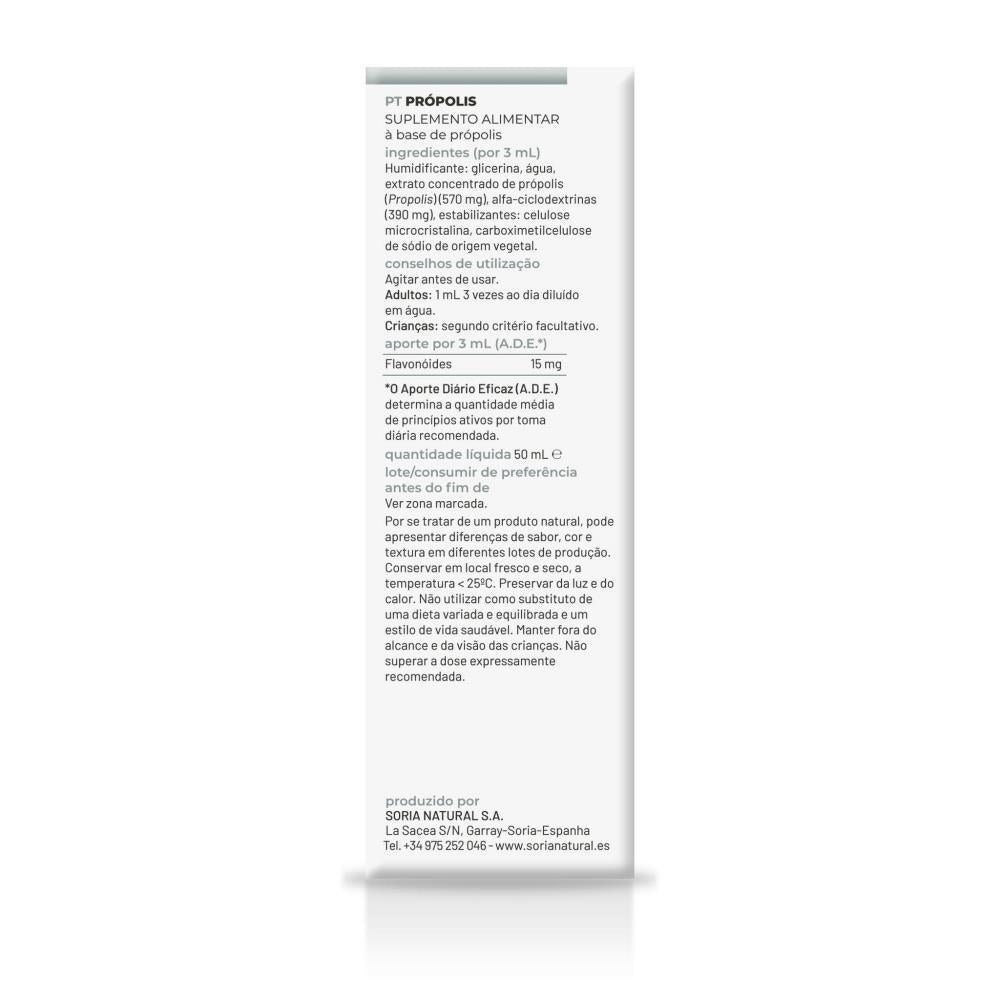 Extracto Propolis Em Ciclodextrinas Soria Ntural 50ML