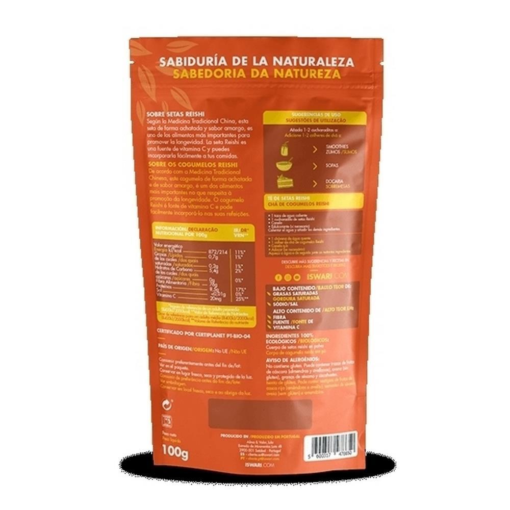 Iswari Cogumelos Reishi Em Pó Bio 100G