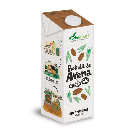Bebida De Aveia E Cacao Sem Açucar Soria Natural 1Lit