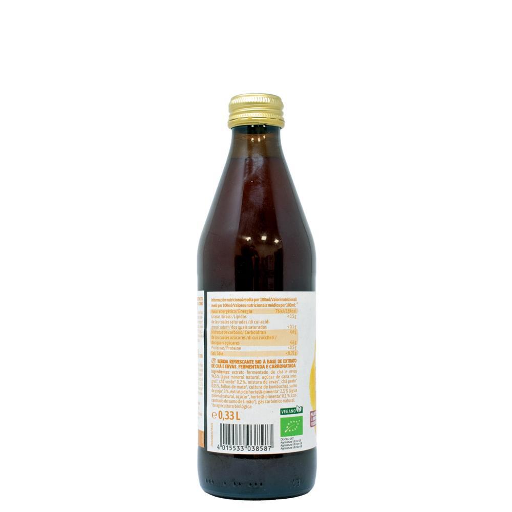 Kombucha De Cereja E Hortelã Bio Voelkel 330ML