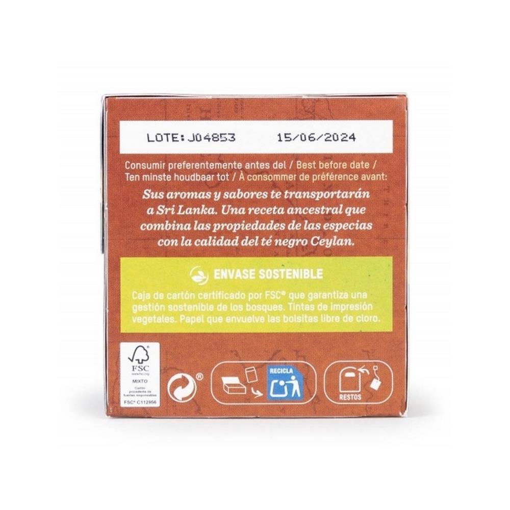 Chai Tea With Spices Bio Tierra Madre 20 Sachets