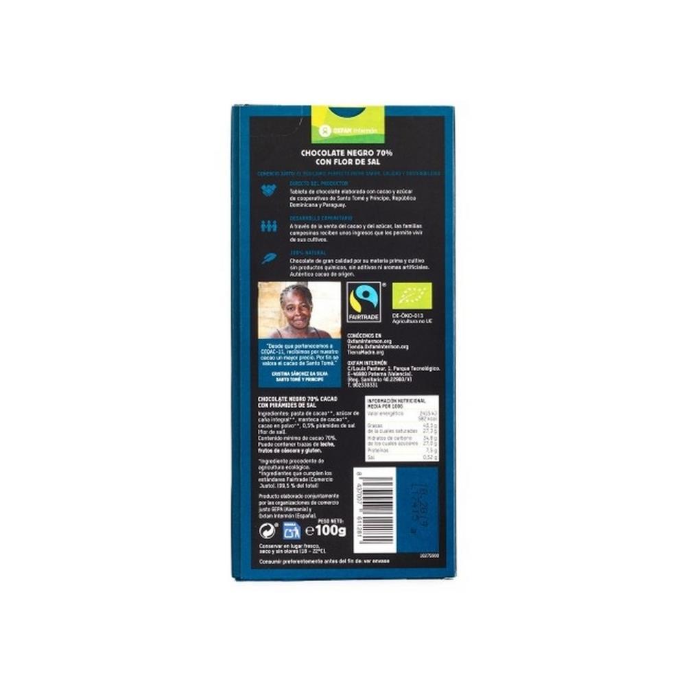 Chocolate Negro 70% Cacau Com Flor De Sal Bio Tierra Madre 100g