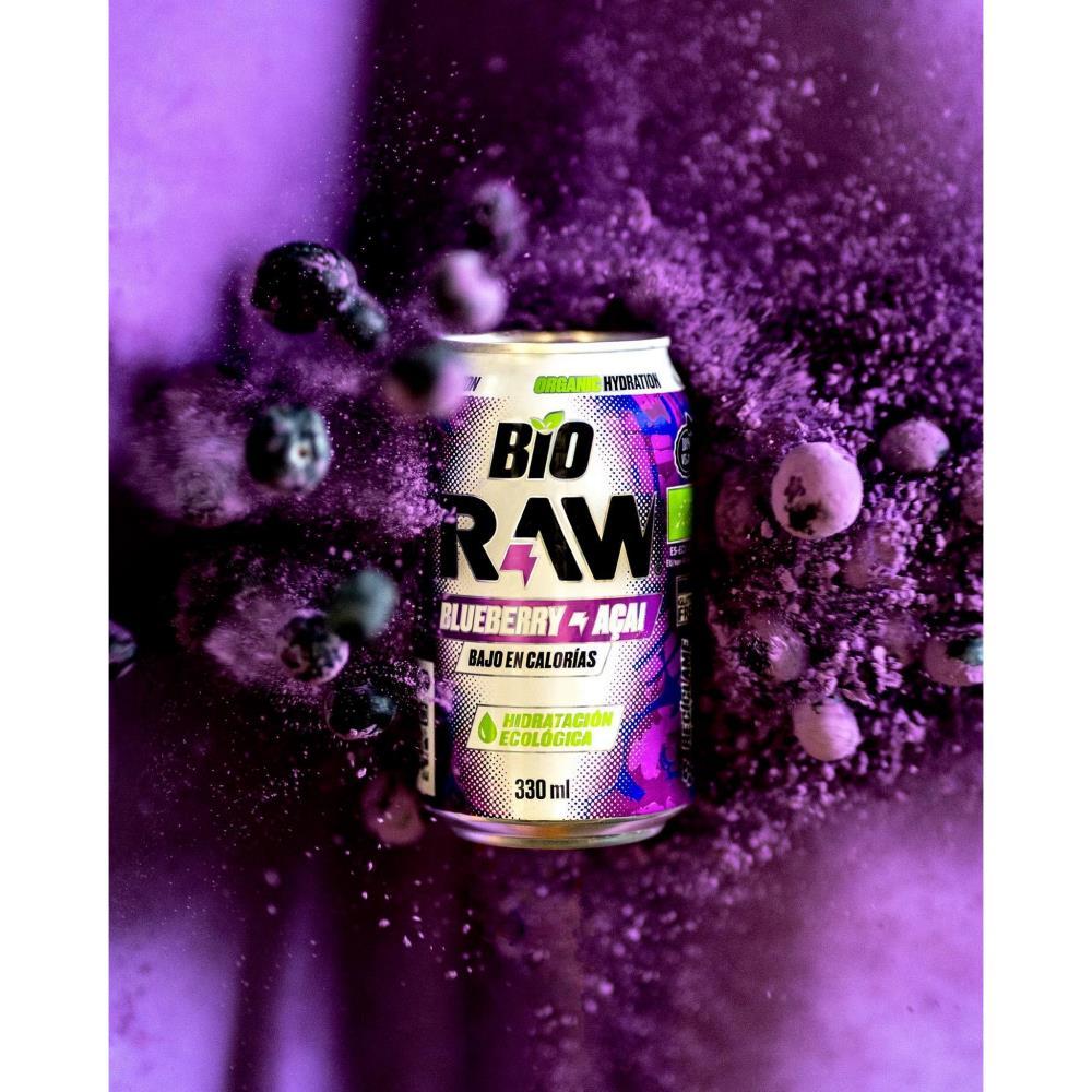 Bebida Refrigerante De Mirtilo E Açai Bio Raw 330ml