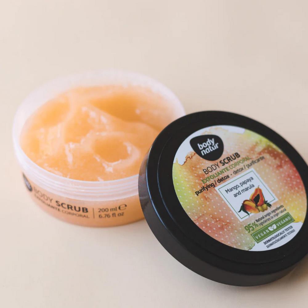 Detox Purifying Body Scrub with Mango, Papaya and Marula Body Natur 200ml
