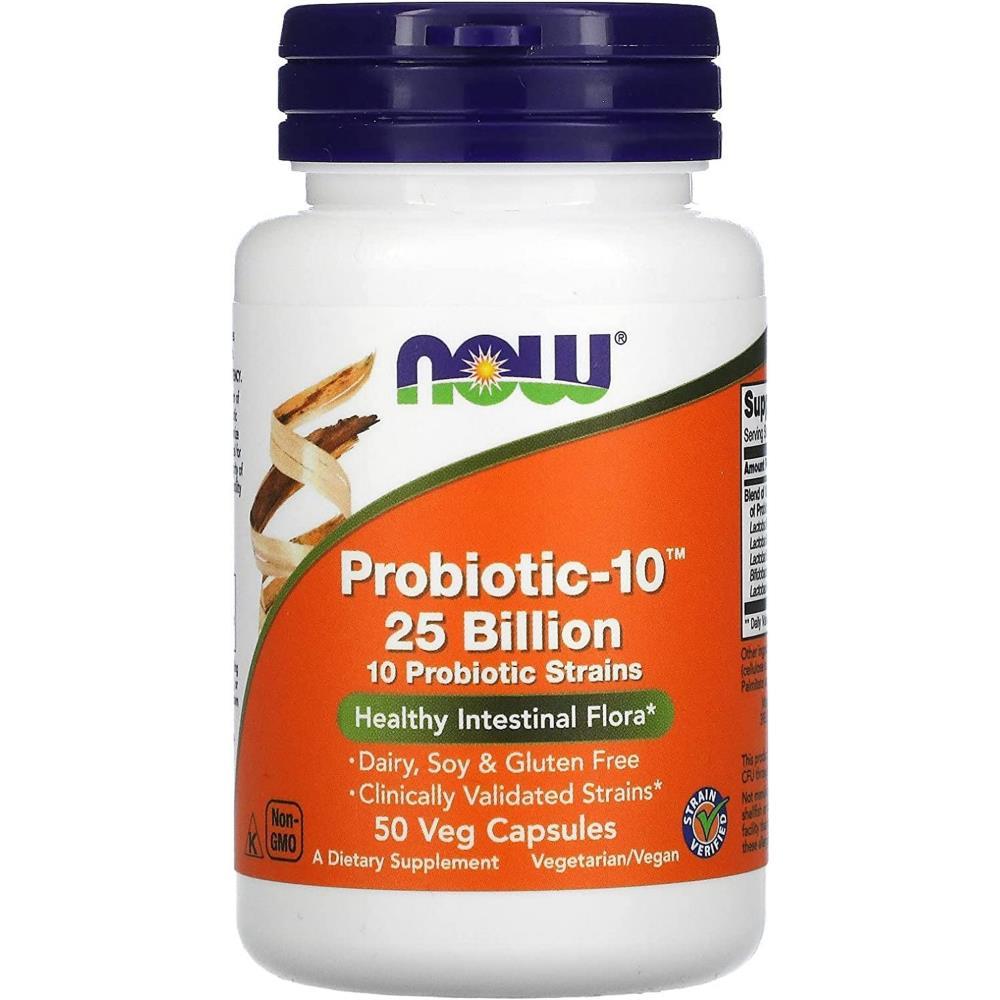 Probiotic-10 25 Billion Now Foods 50 Veg Capsules