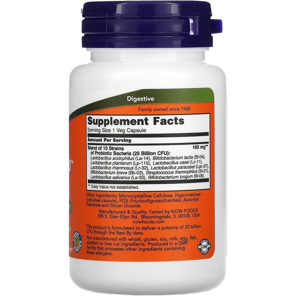 Probiotic-10 25 Billion Now Foods 50 Veg Capsules