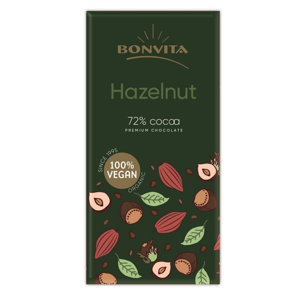 Chocolate Negro Com Avelã Bio Bonvita 100g