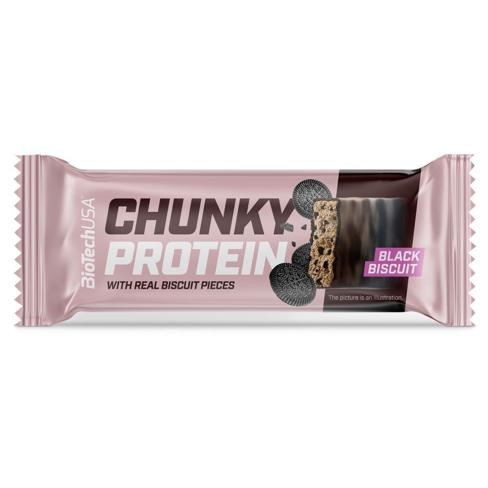 Chunky Protein Bar Black Biscuit BioTech USA 50g