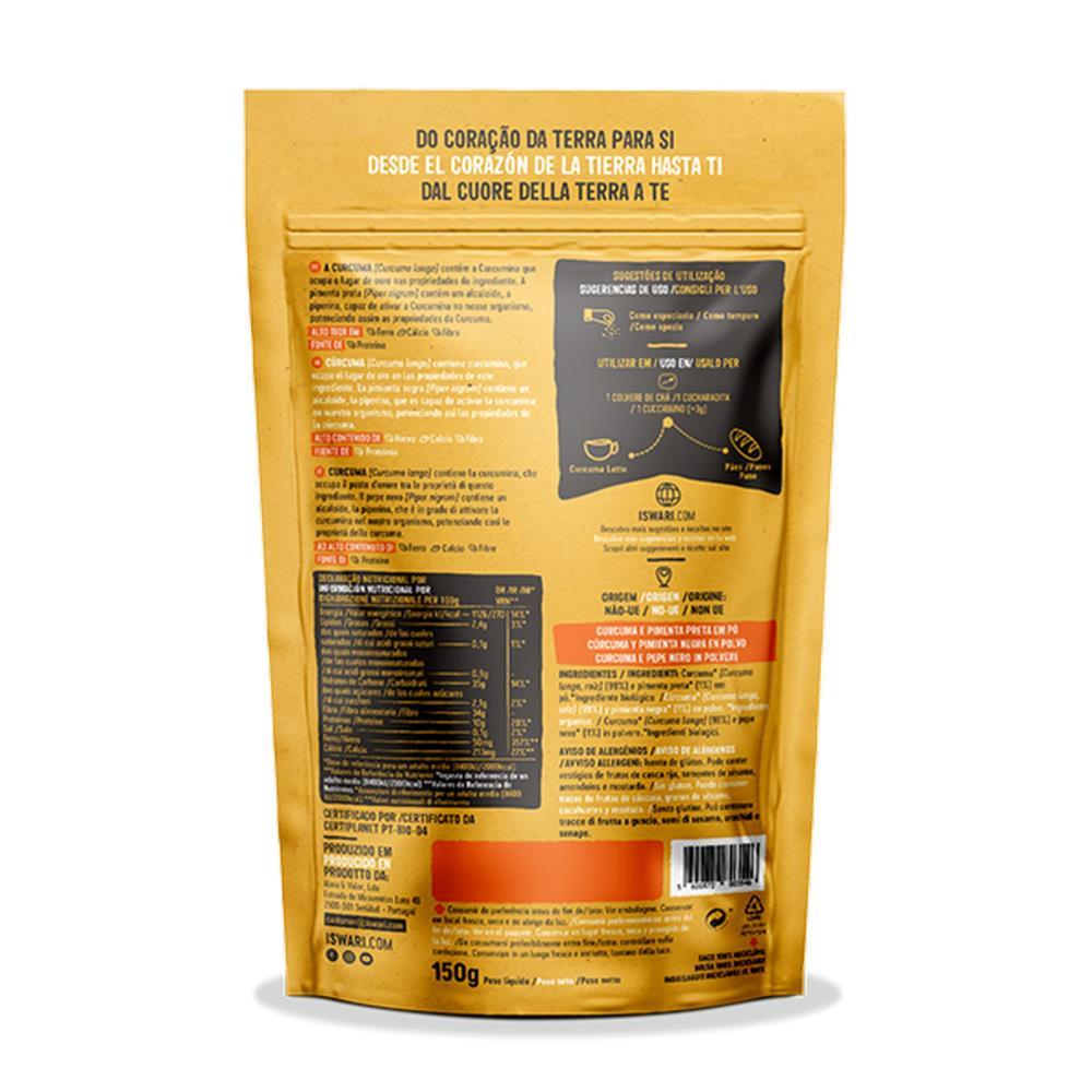 Curcuma E Pimenta Preta Bio Iswari 150g