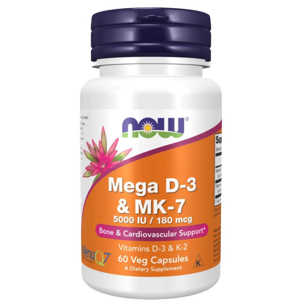 Mega D-3 & MK-7 Now Foods 60 Capsules