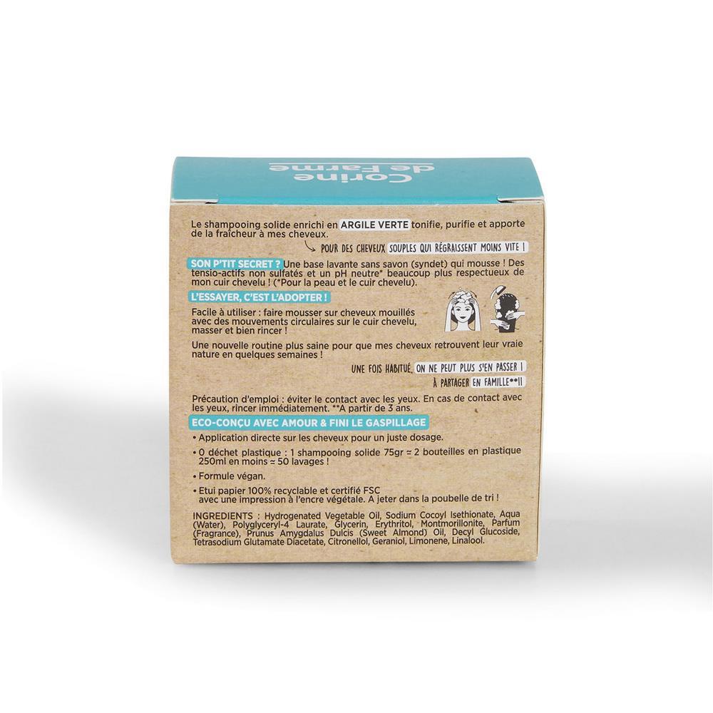 Champô Sólido Com Argila verde Cabelos Oleosos Corine de Farme 75g