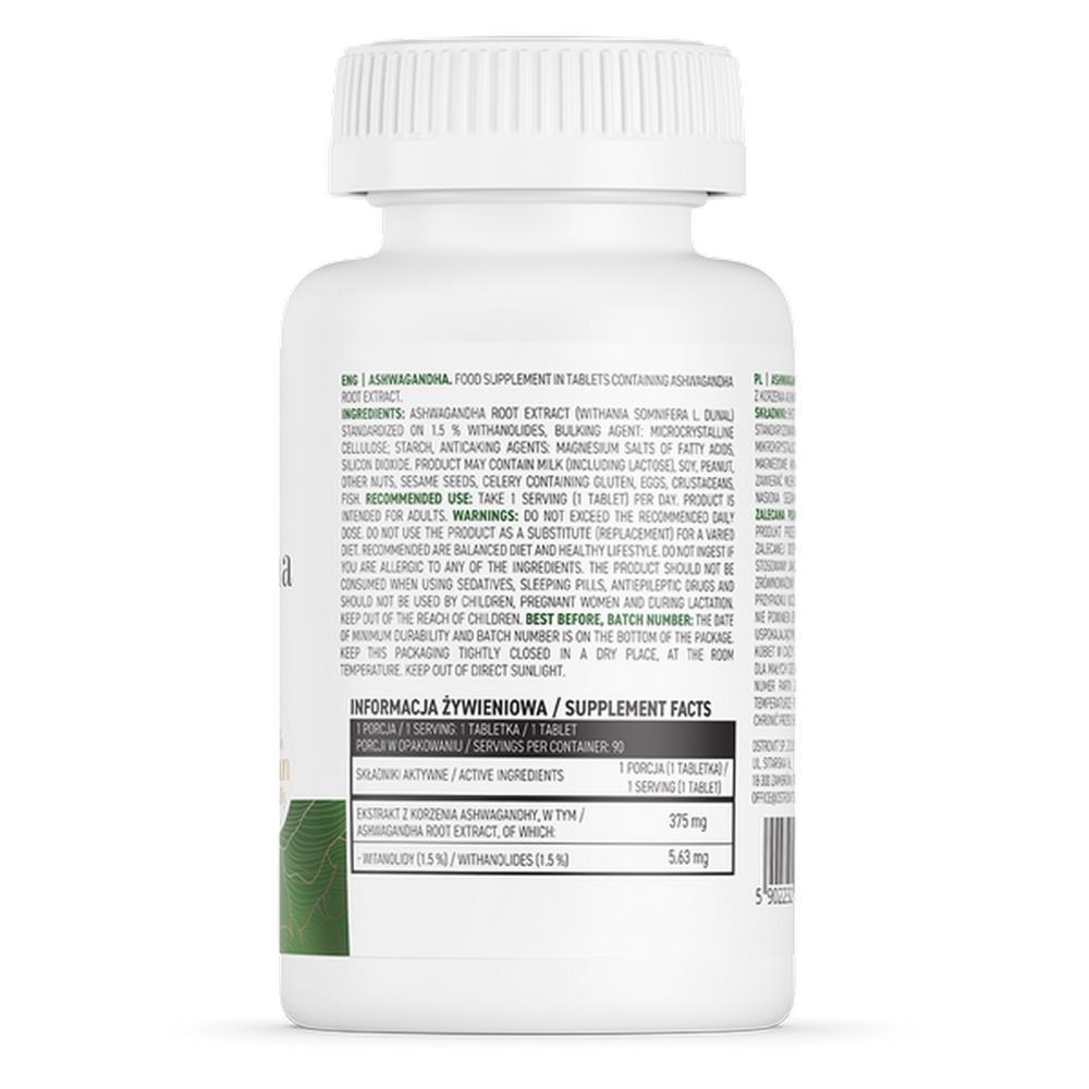 Ashwagandha 375mg Ostrovit 90 Comprimidos