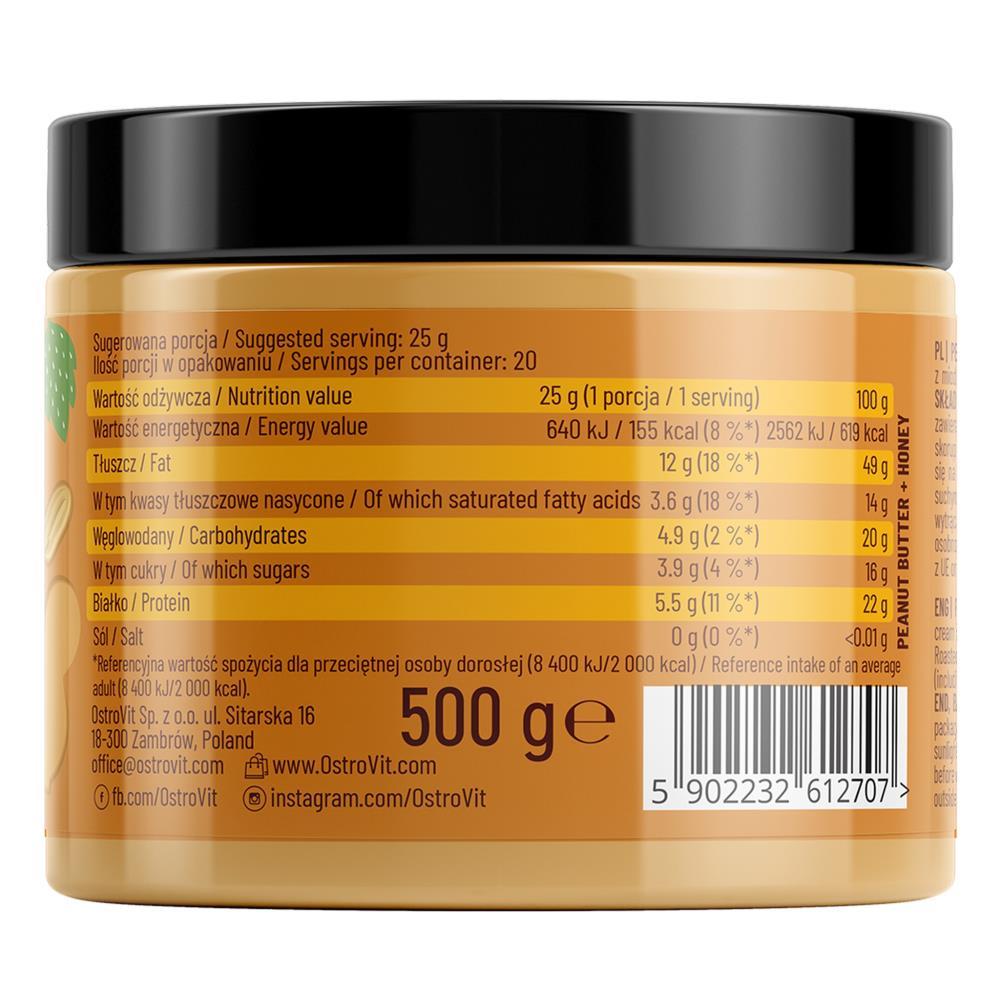 Manteiga De Amendoim + Mel Ostrovit 500g