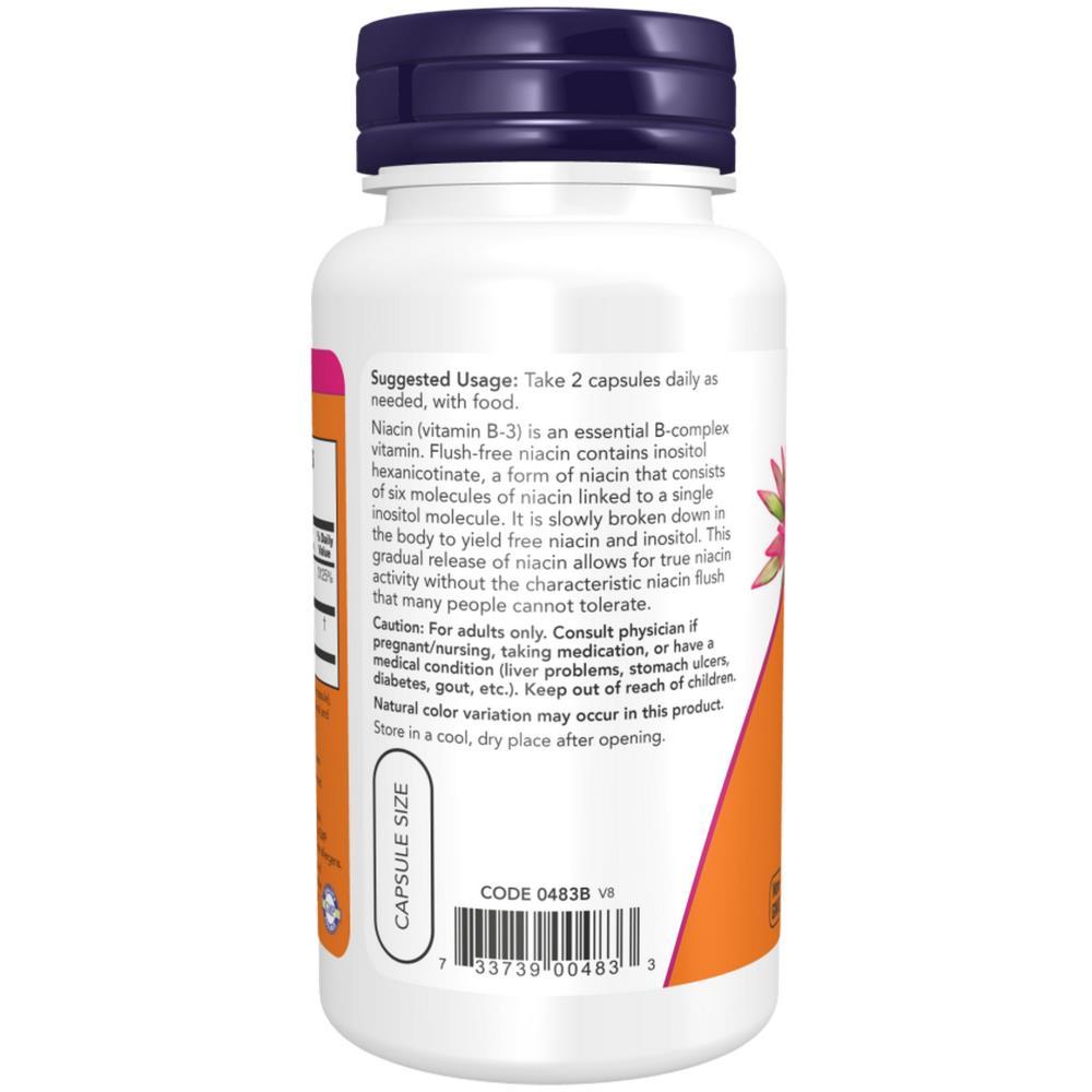 Niacin 250mg Flush-Free Now Foods 90 Cápsulas