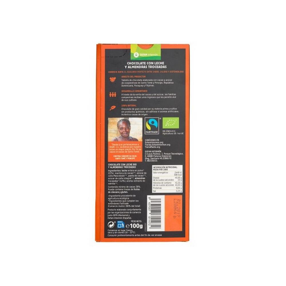 Milk Chocolate With Almond Pieces Bio Tierra Madre 100g