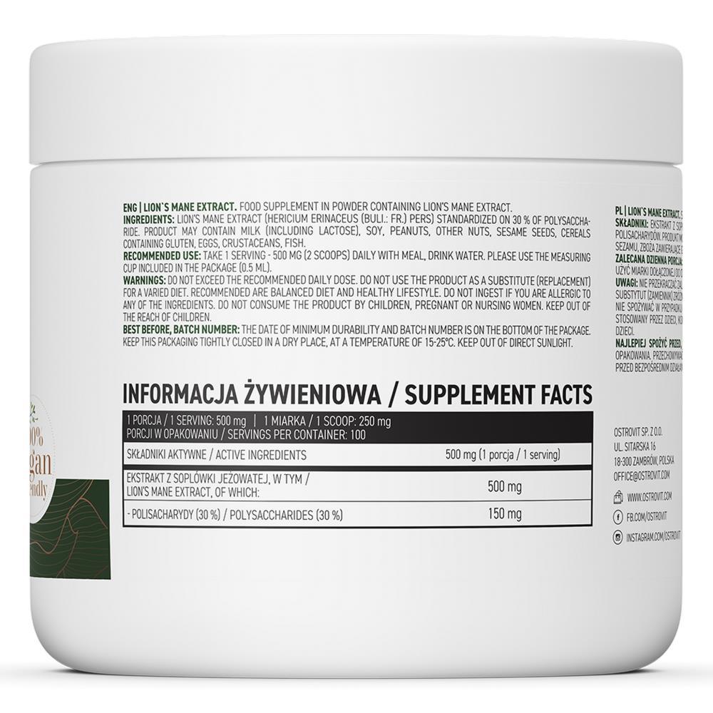 Lion''s Mane Extract Ostrovit 50g