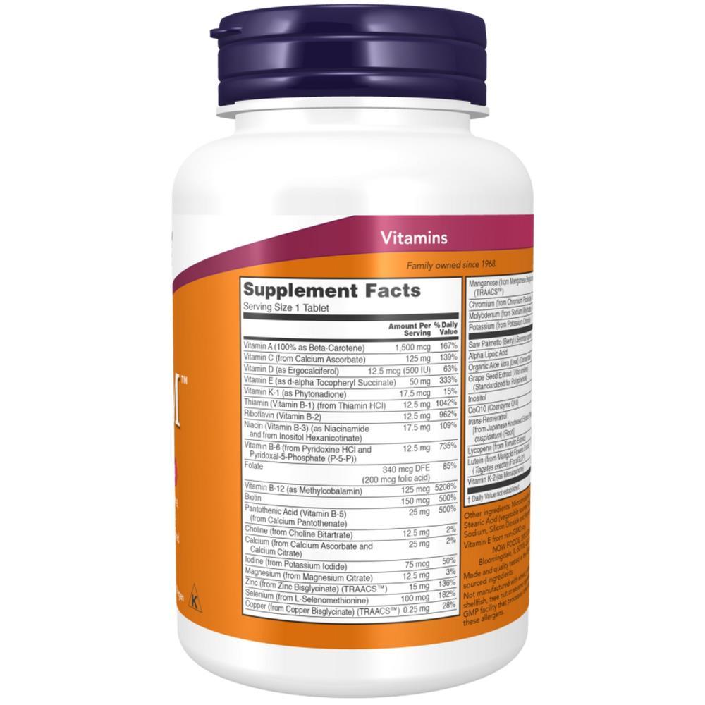 ADAM Multivitamínico Homem Now Foods 60 Comprimidos