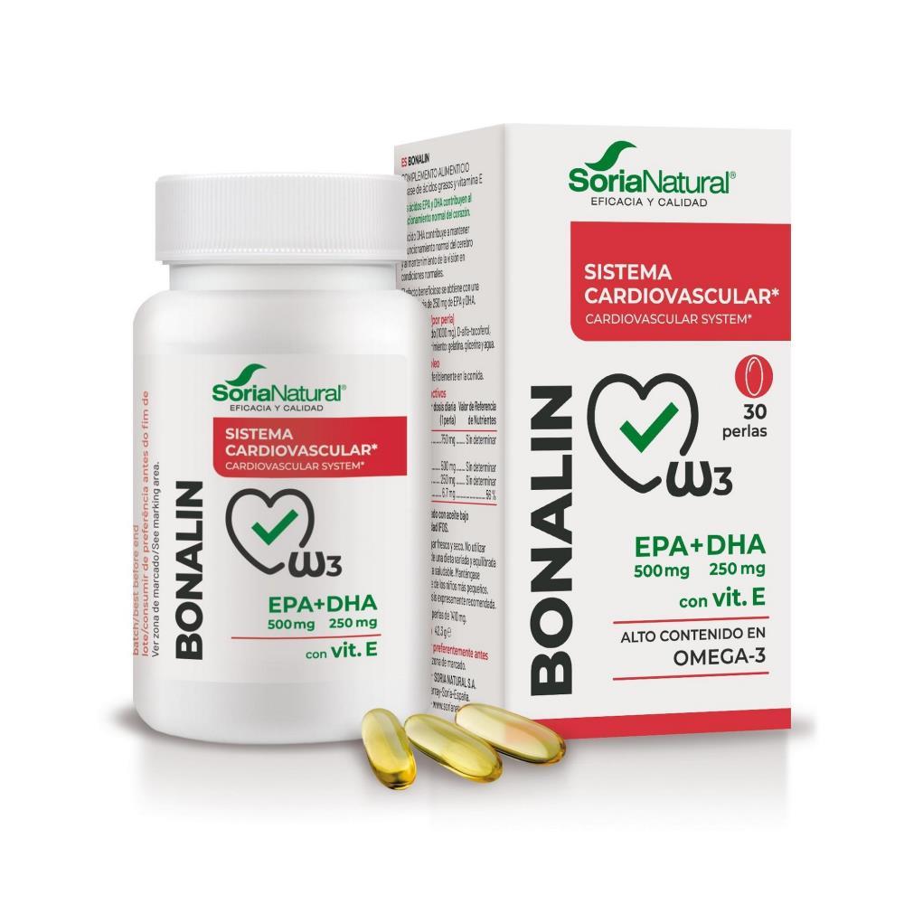 Bonalin EPA + DHA + Vit. E Soria Natural 30 Cápsulas