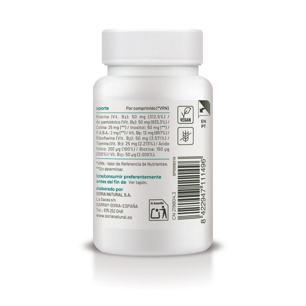 Vitamina B-Complexo Vegan Soria Natural 30 Comprimidos