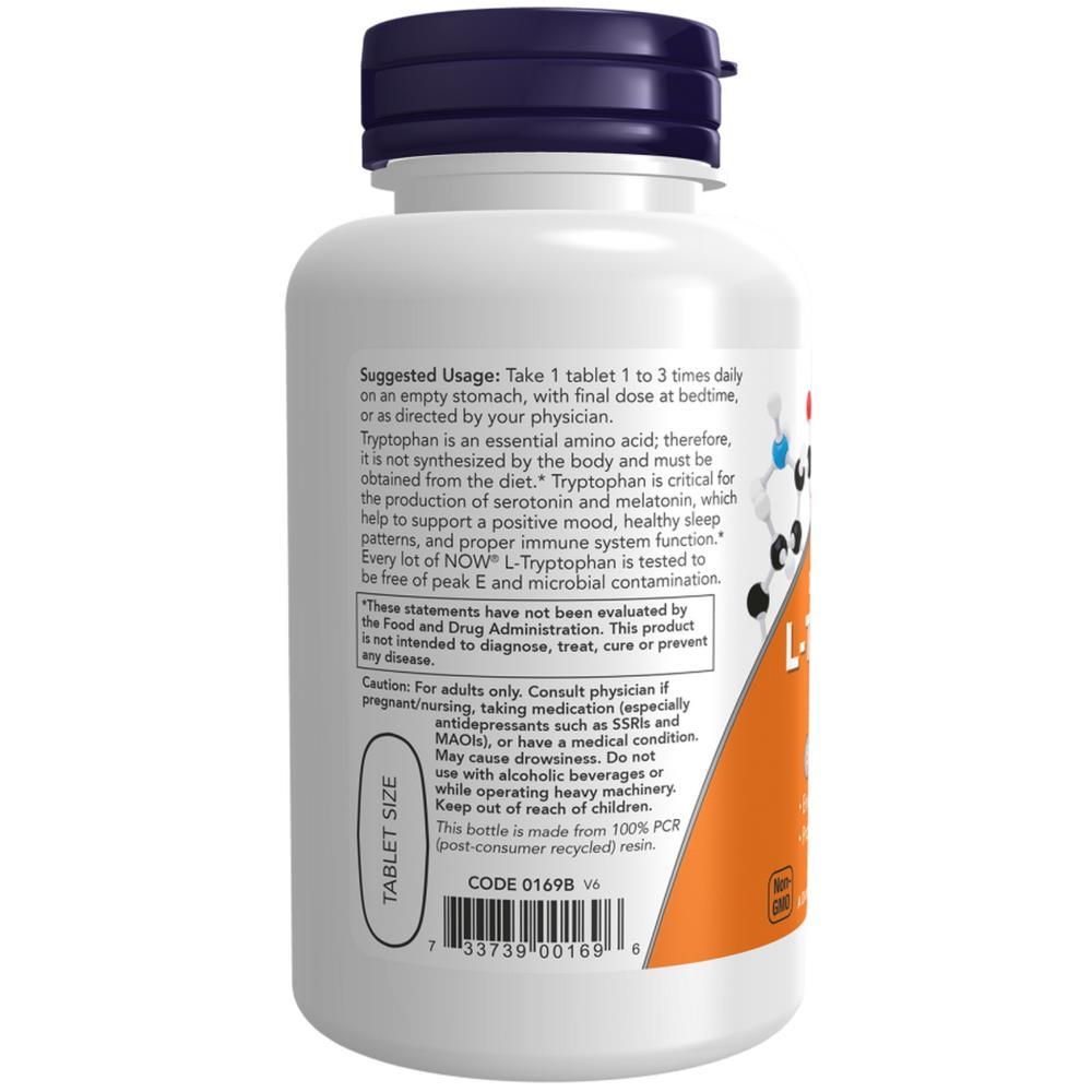 L-Tryptophan Double Strength 1000mg Now Foods 60 Comprimidos