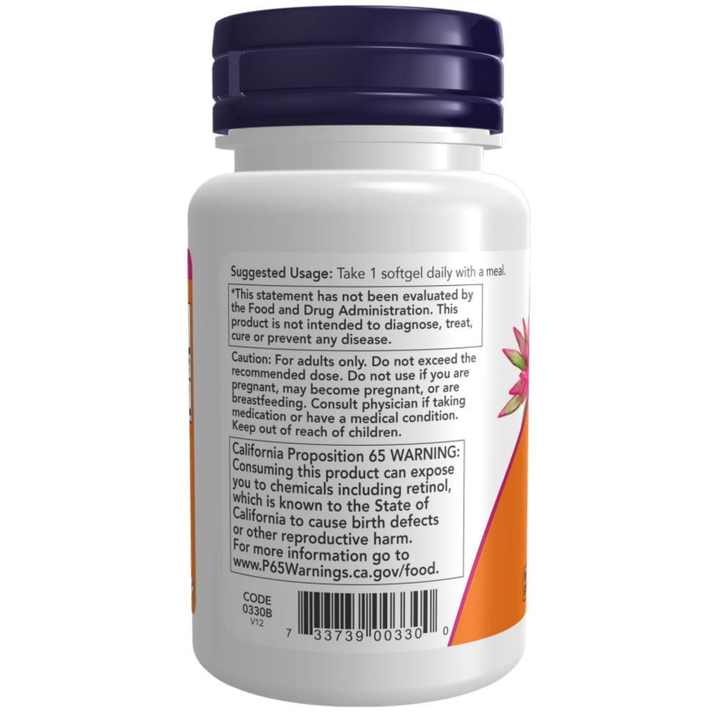 Vitamina A 10000 IU Now Foods 100 Comprimidos