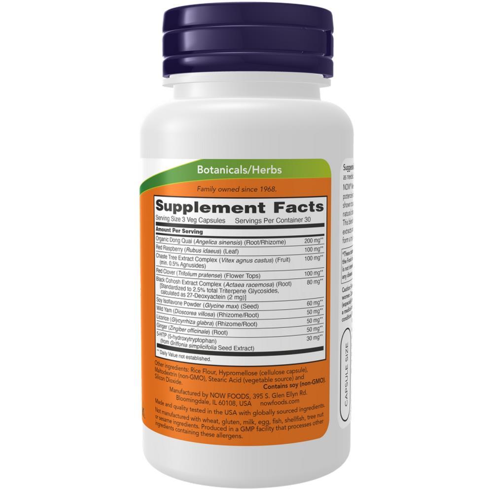 Menopause Support Now Foods 90 Veg Cápsulas