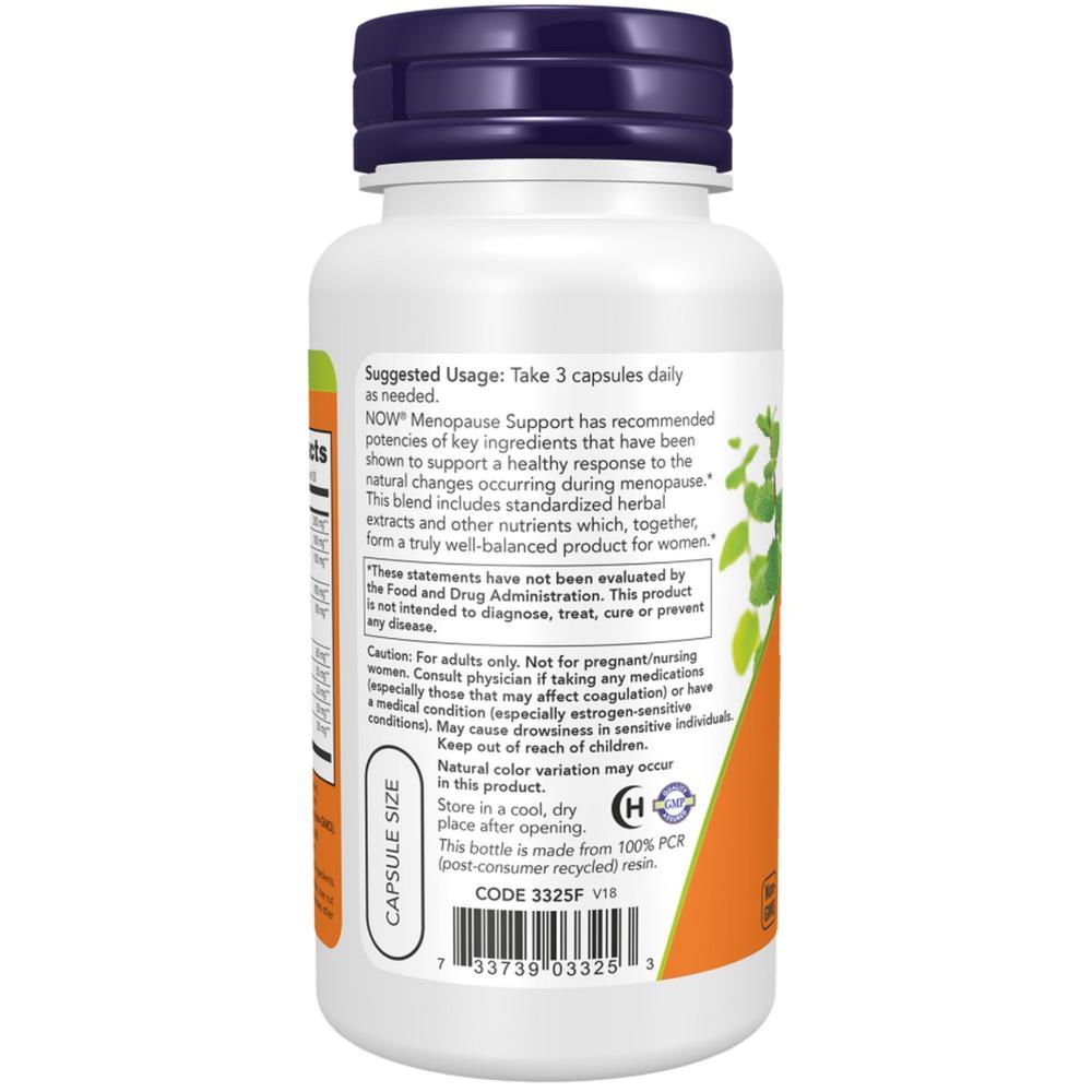 Menopause Support Now Foods 90 Veg Cápsulas