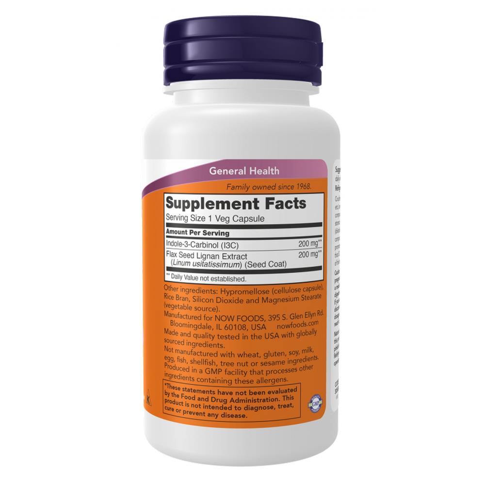 Indole-3-Carbinol I3C 200mg Now Foods 60 Cápsulas