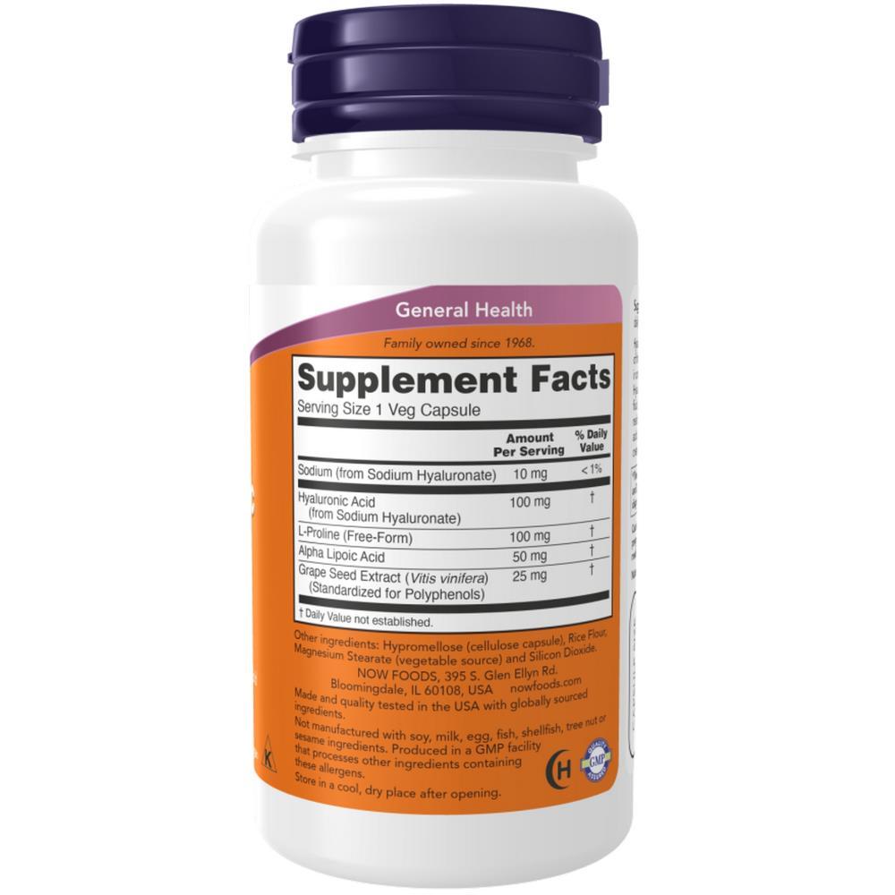 Hyaluronic Acid Double Strength 100mg 60 Cápsulas