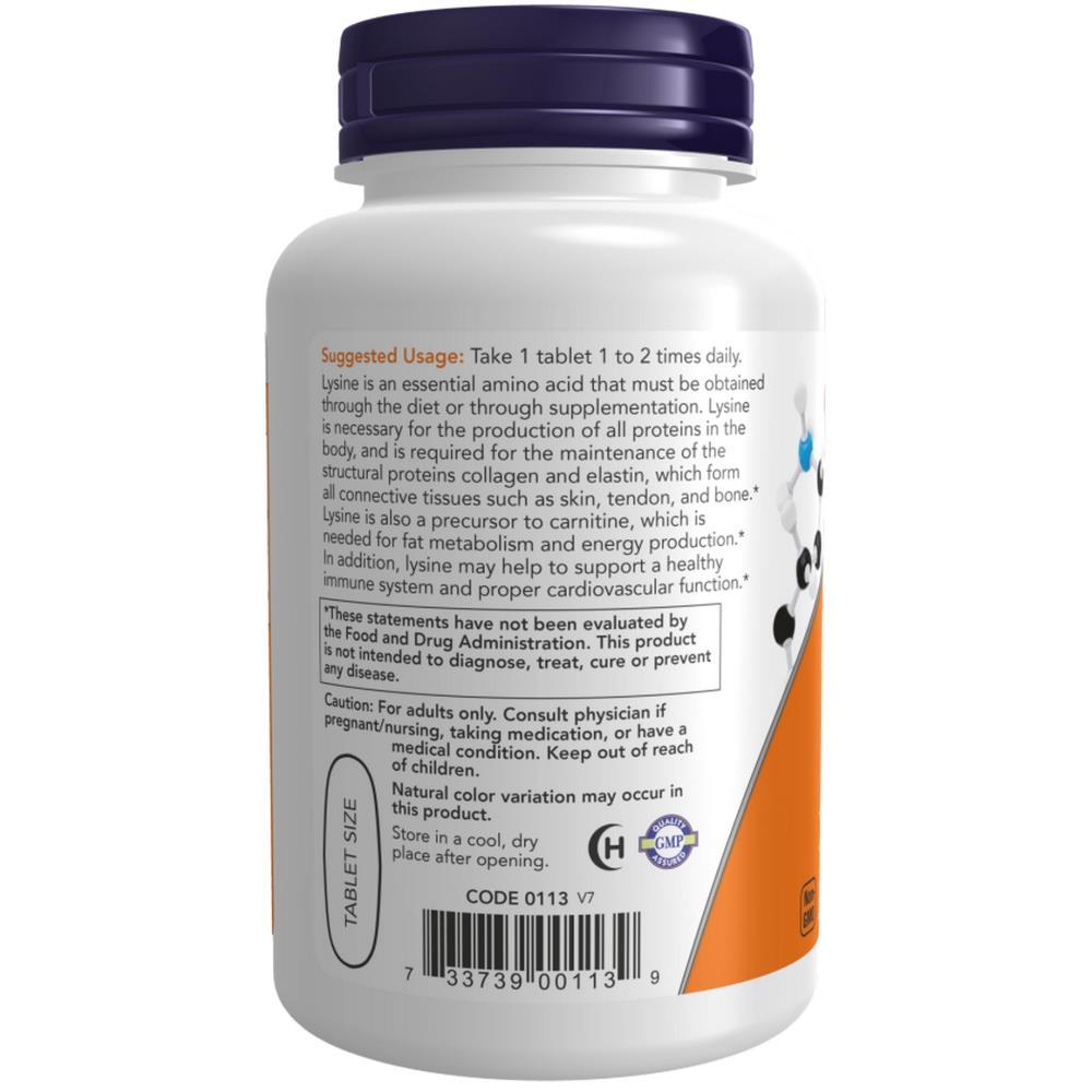 L-Lysina 1000mg Now Foods 100 Cápsulas