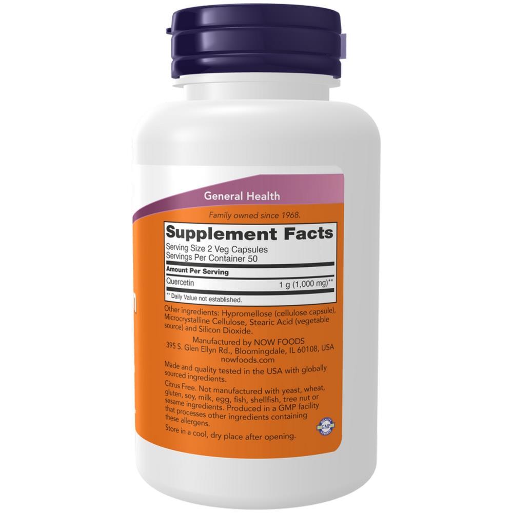 Quercetin 500 mg Now Foods 100 Veg Cápsulas