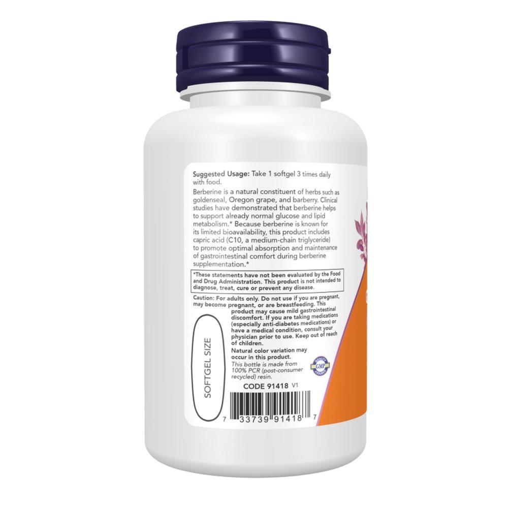 Berberine Glucose Support Now Foods 90 Cápsulas