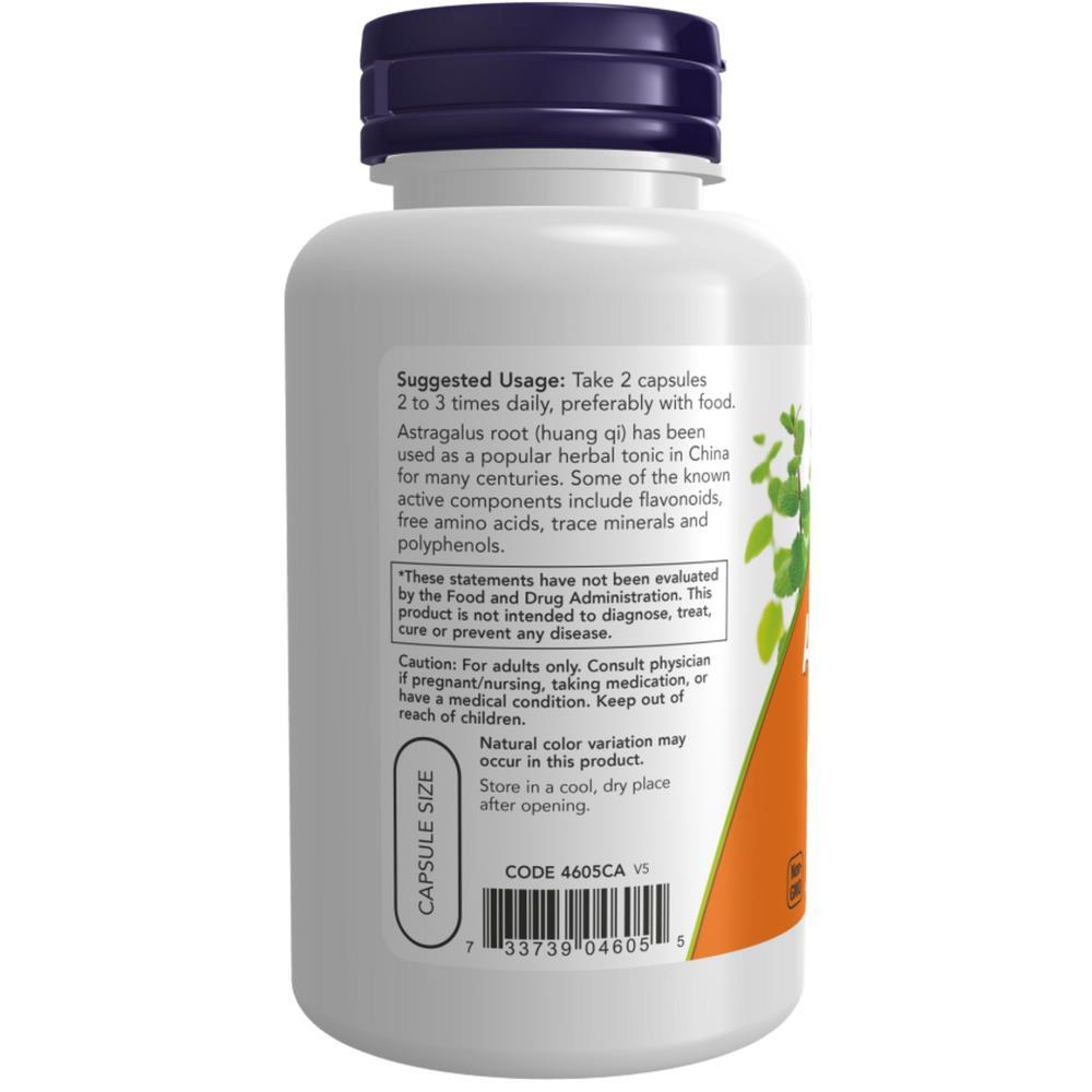 Astragalus 500 mg Now Foods 100 Cápsulas