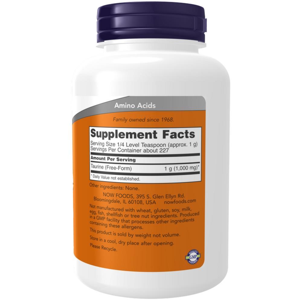 Taurina 100% Pura em Pó Now Foods 227g