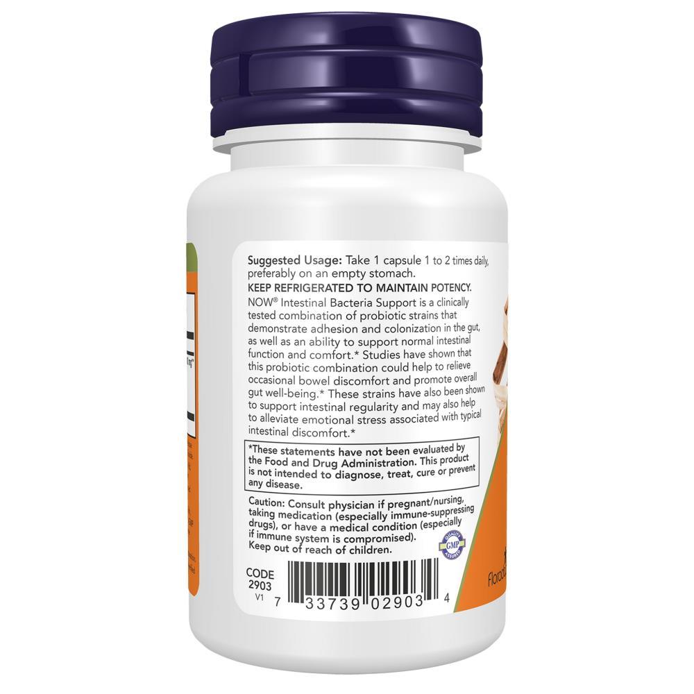 Intestinal Bacteria Support 60 Now Foods Veg Cápsulas