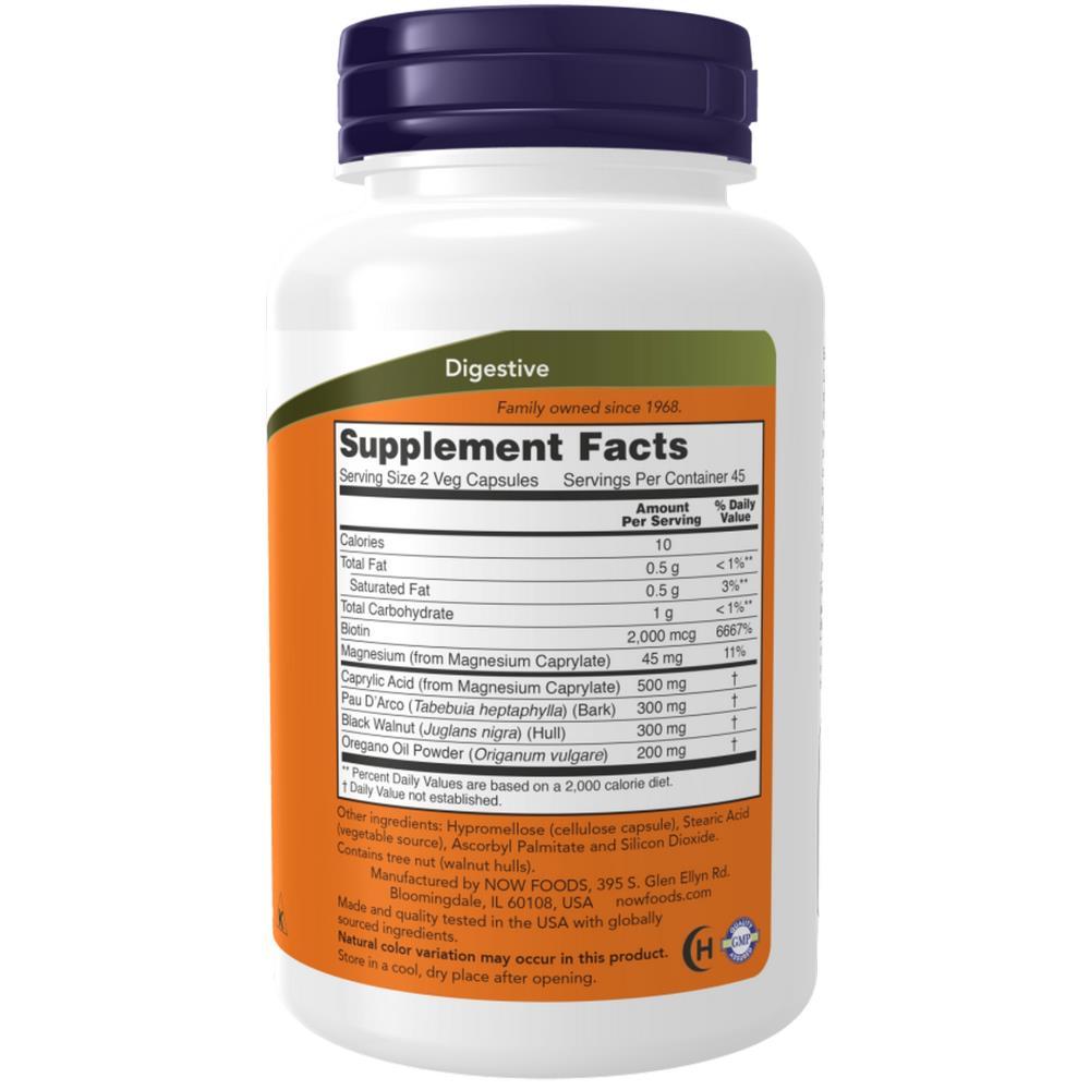 Candida Support Now Foods 180 Veg Cápsulas