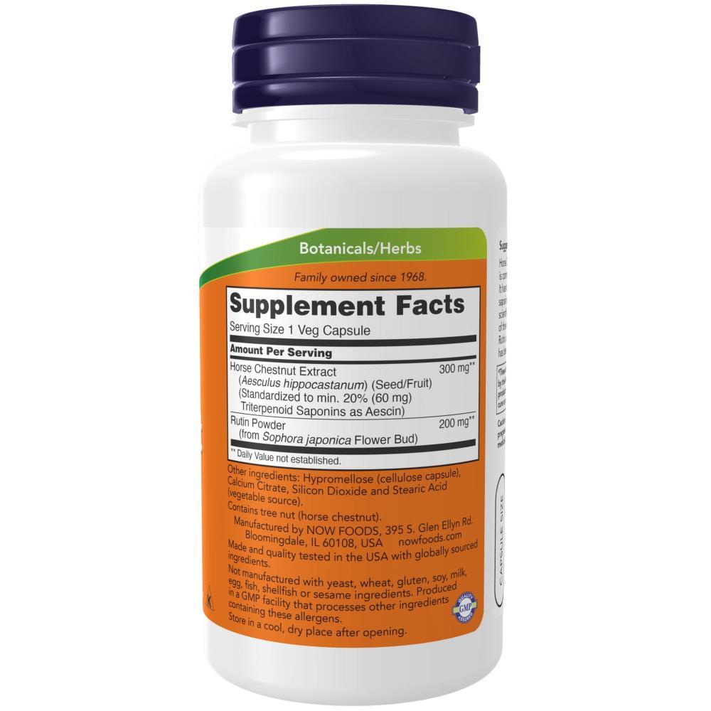 Horse Chestnut 300 mg Now Foods 90 Cápsulas