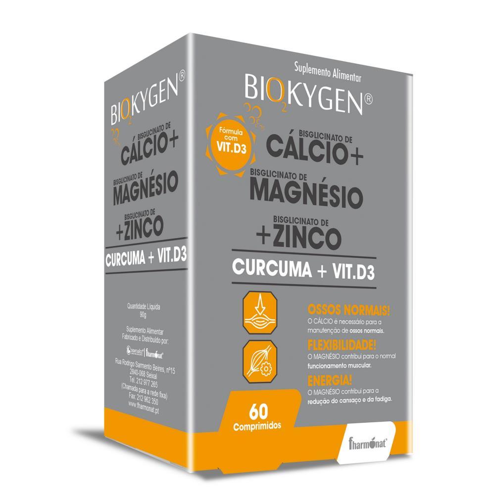 Cálcio Magnésio Zinco D3 Biokygen 60 Comprimidos