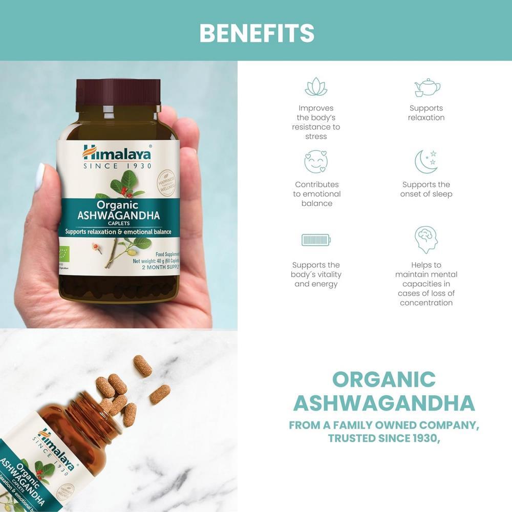 Ashwagandha Organico Himalaya 60 Cápsulas