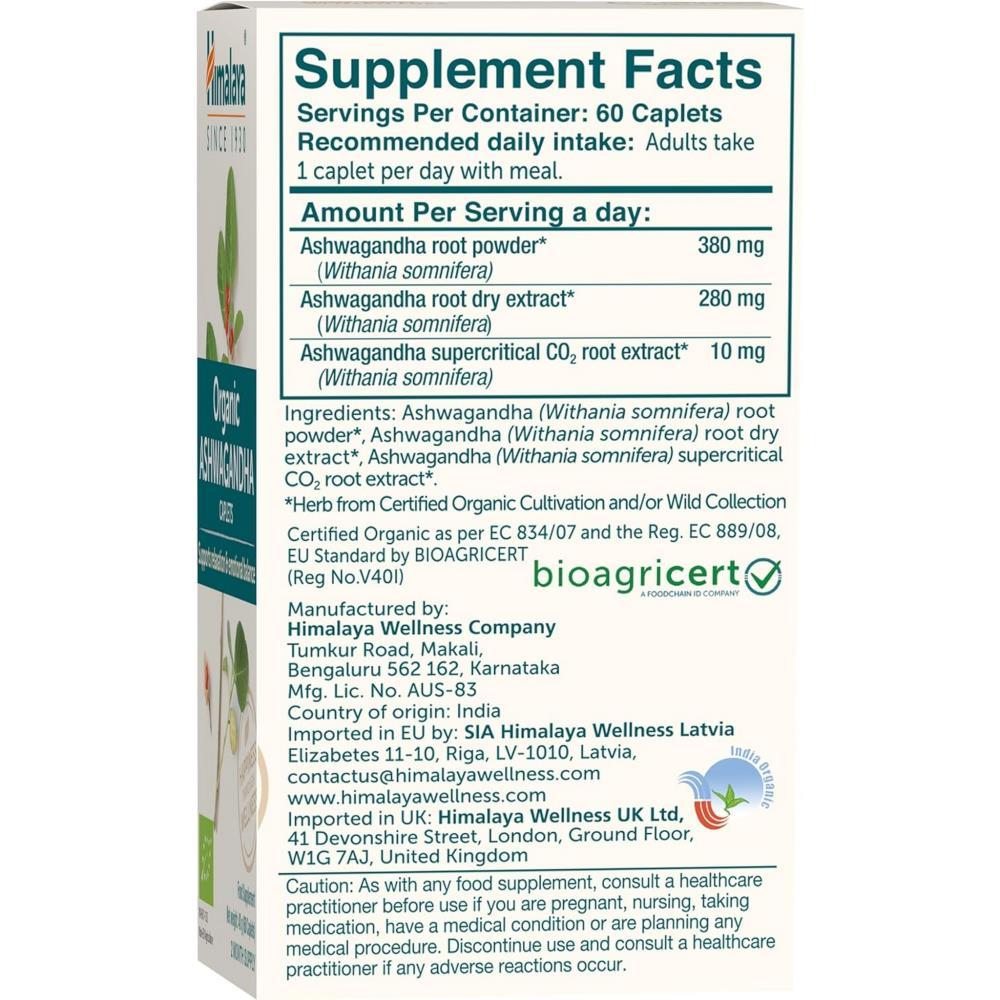 Ashwagandha Organico Himalaya 60 Cápsulas