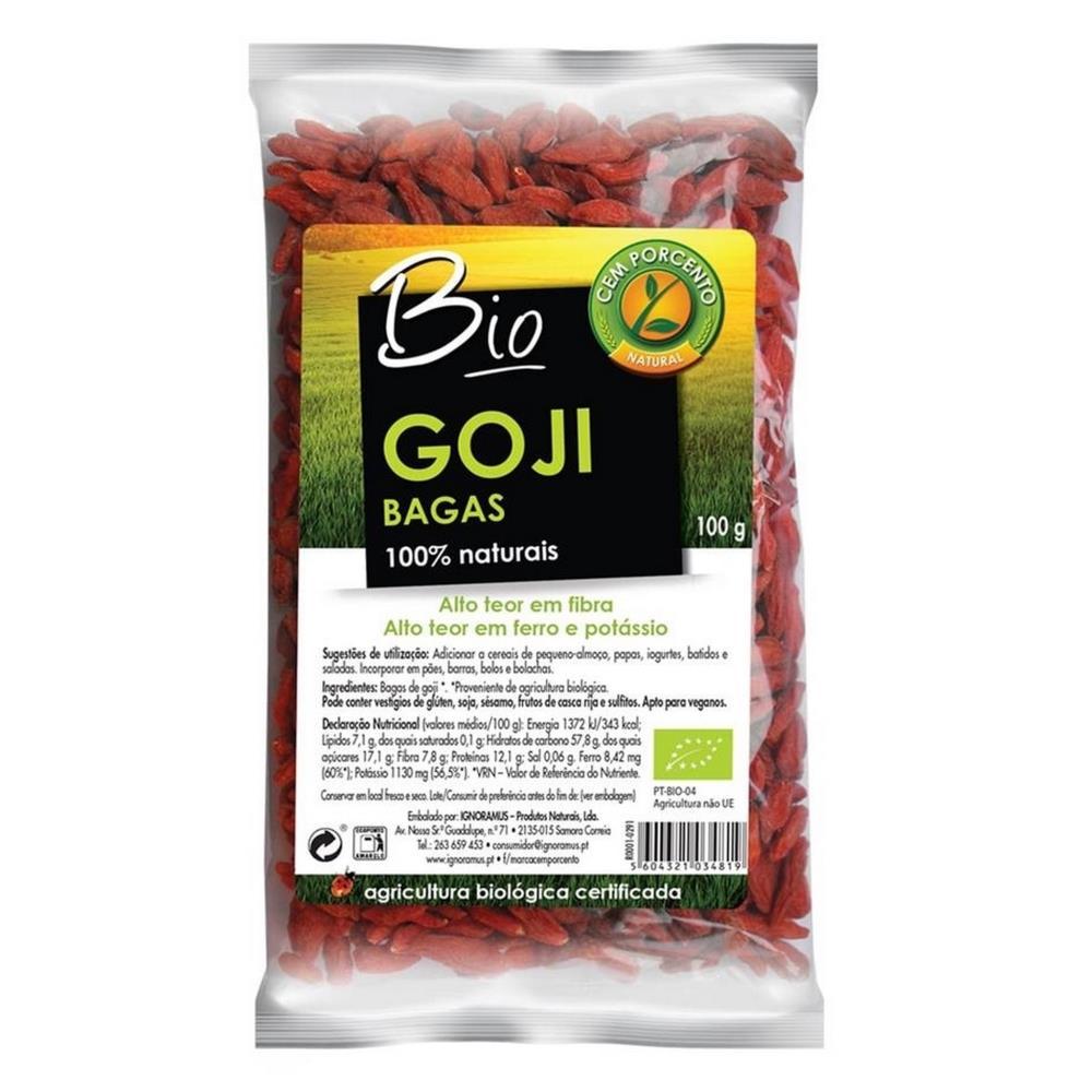 Bagas Goji Bio Cem Porcento 100G