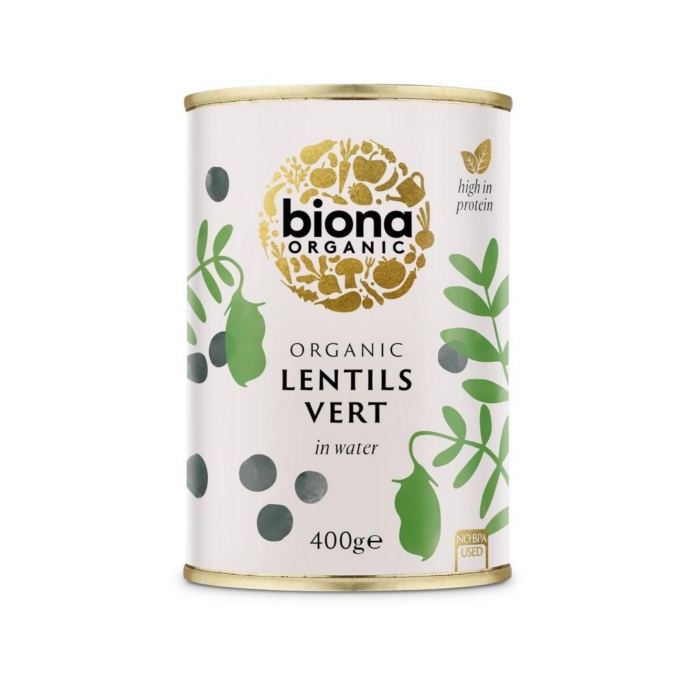 Clearspring Lentilhas Verdes Bio Lata 400G
