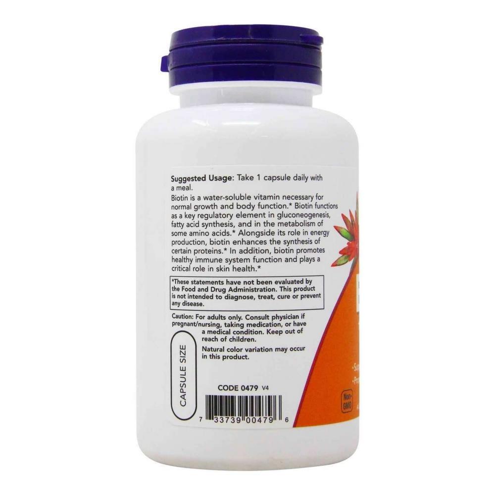 Now Biotina 1000Mcg 100 Cápsulas
