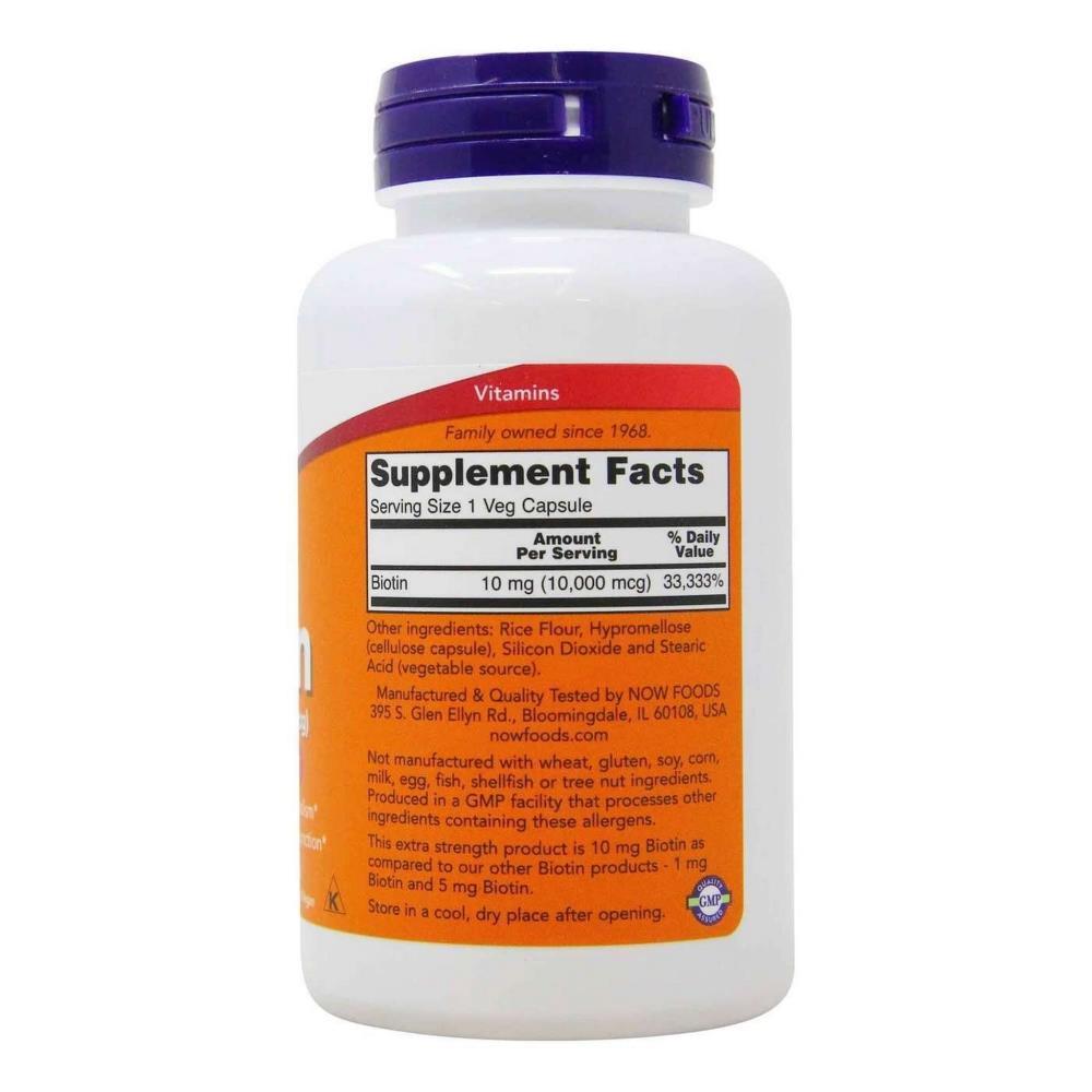 Now Biotina 1000Mcg 100 Cápsulas