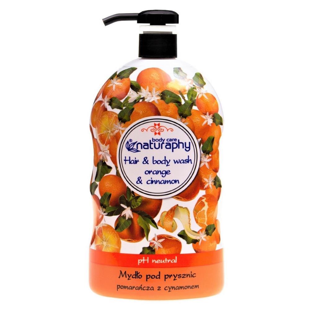 Gel de Banho Corpo e Cabelo De Laranja E Canela Naturaphy 1Lit