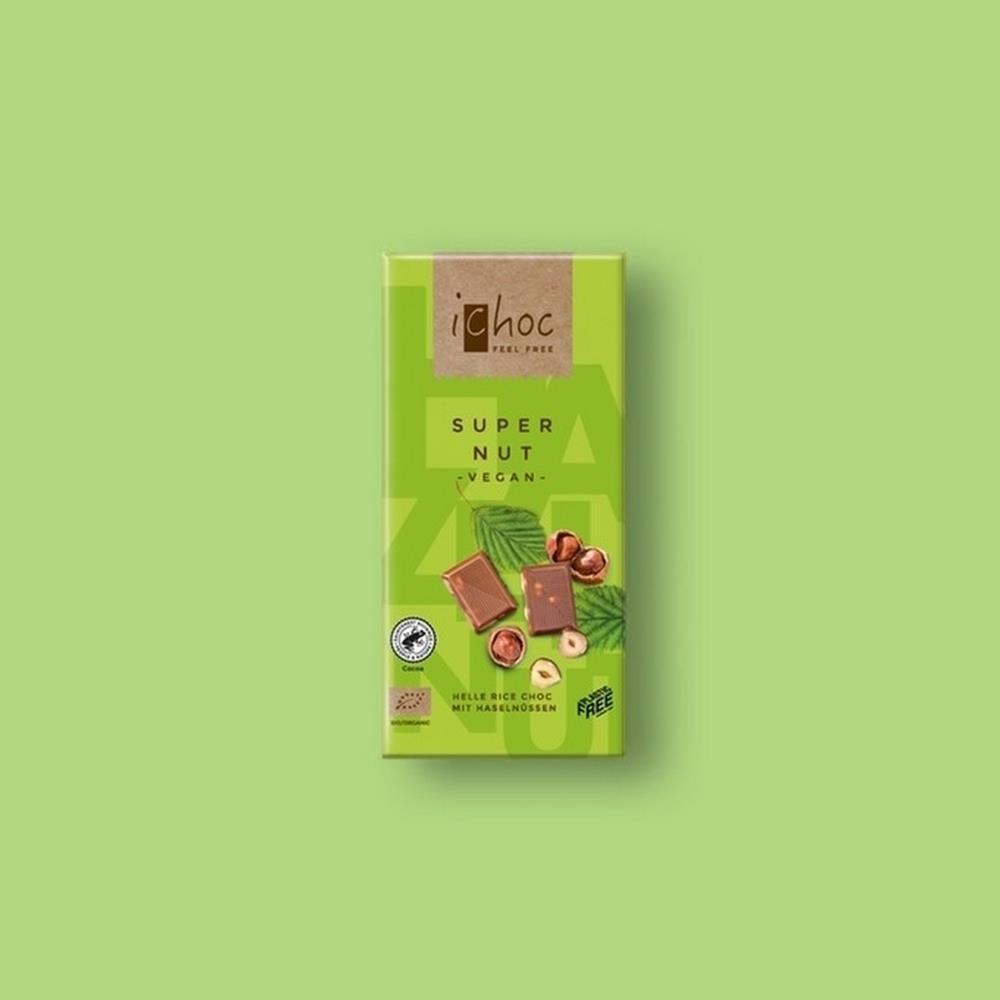 Vegan Chocolate With Organic Hazelnuts 80g
