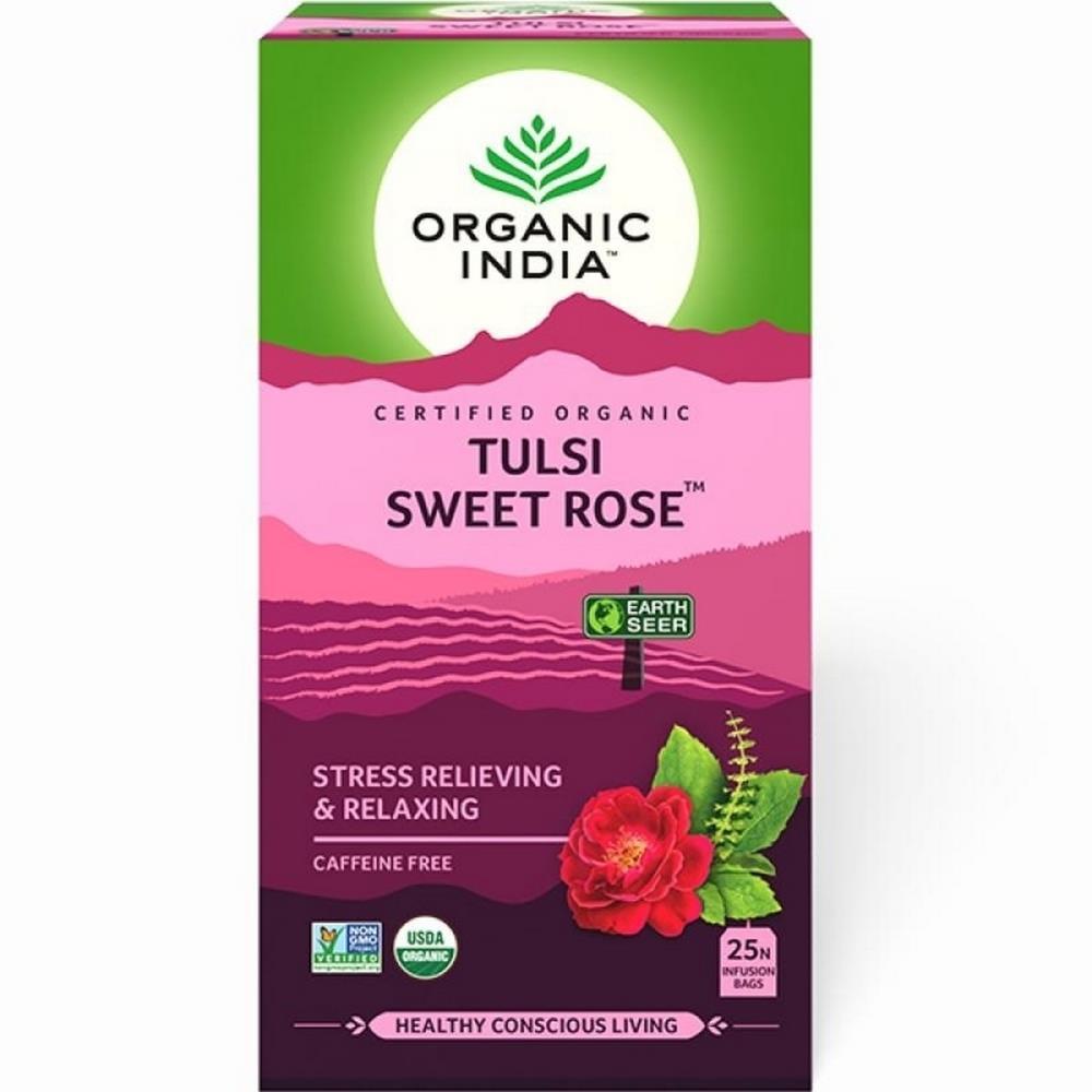 Organic India Tulsi Sweet Rose 25 Sachets