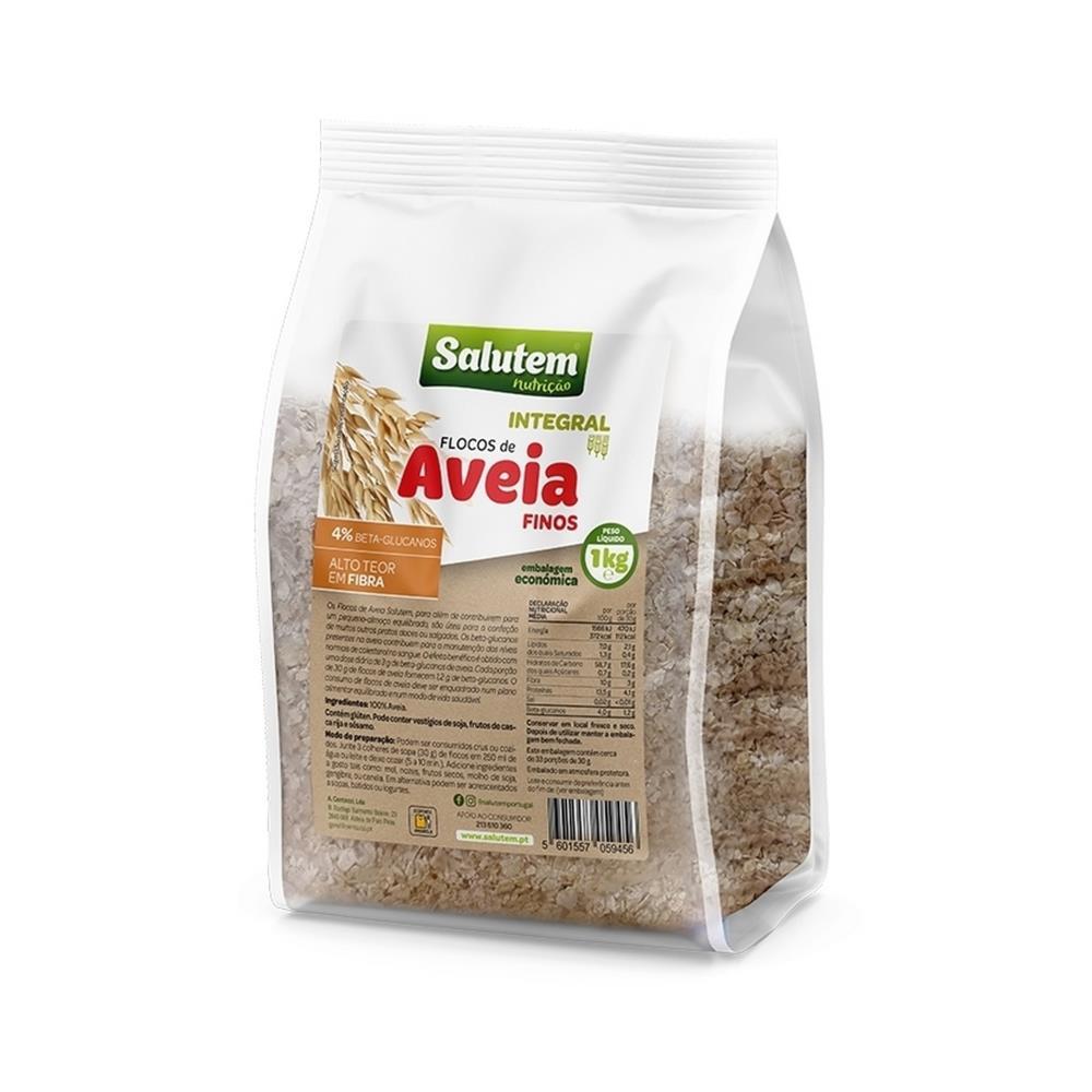 Flocos De Aveia Integral Finos Salutem 1kg