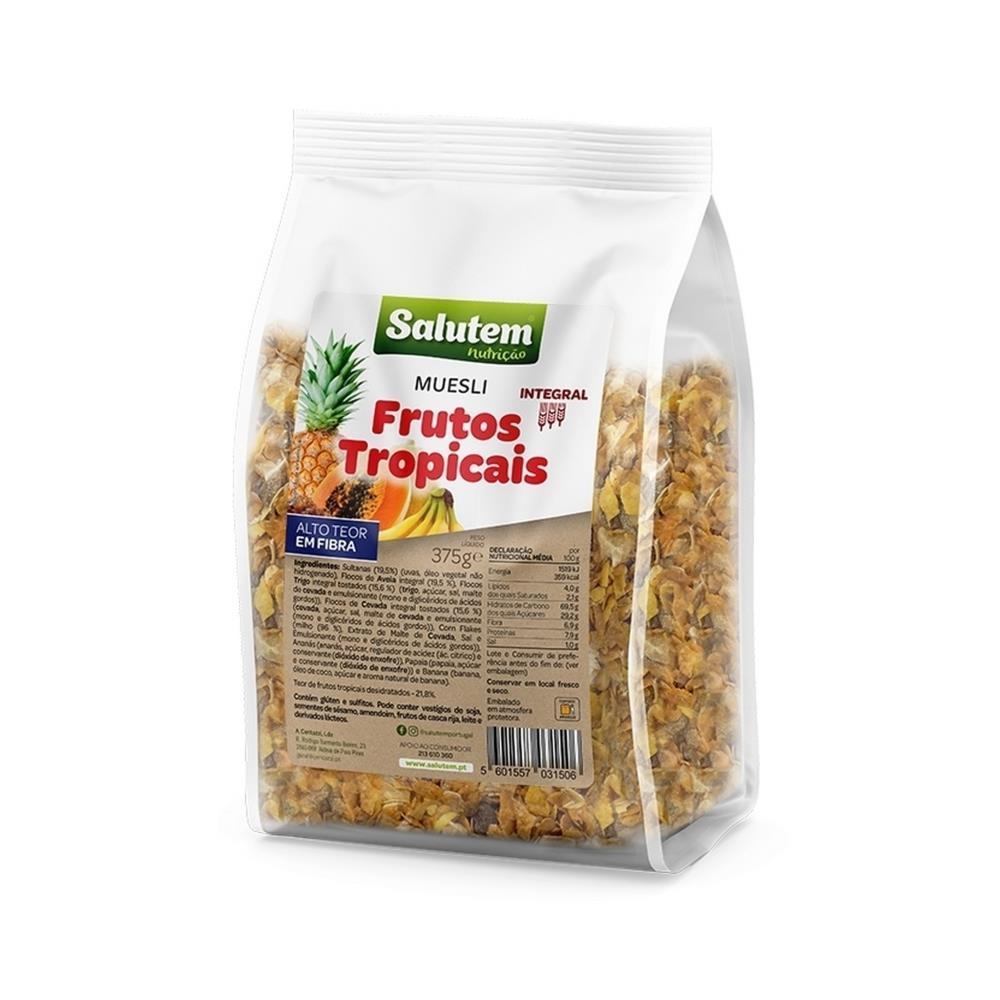 Muesli Integral Com Frutos Tropicais Salutem 375g